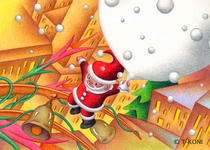 Christmas illustration and pictures - Father Christmas's arrival