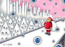 Christmas illustration and pictures - Christmas eve of snowy country