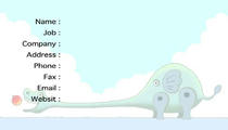 Dinosaur cartoon character - Blue elephant dinosaur