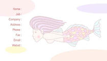 Mermaid cartoon character - Red beautiful mermaid