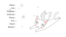 Cat cartoon character - White cat angel