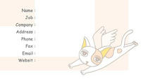 Cat cartoon character - Beige cat angel