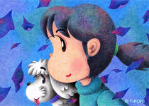 Lovely kids illustration and pictures - Child of wind