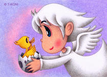 Cute angel illustration and pictures - Birthday