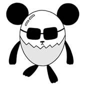 Original cartoon character design 「Shy person's egg panda cartoon - Panda like egg」
