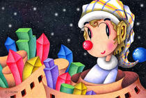 Free Art, Illustrations, Pictures and Images 「Romantic pierrot - City of block」
