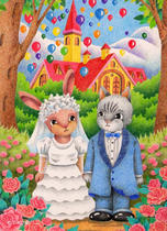 Free Art, Illustrations, Pictures and Images 「Animal illustration - Wedding」