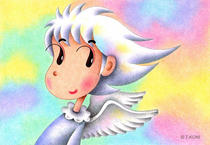 Free Art, Illustrations, Pictures and Images 「Cute angel - Rainbow angel」