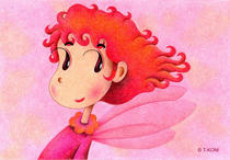 Free Art, Illustrations, Pictures and Images 「Cute angel - Flame angel」