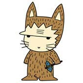 Original cartoon character design 「Cute ancient cat character - Neanderthal Cat」