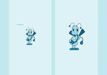 Free book jacket design 「Funky animal cartoon character - Ant of transparent body」