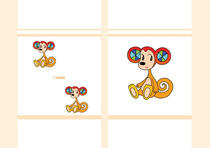 Free book jacket design 「Funky animal cartoon character - Monkey of ear like radar」