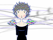 Wallpaper for PC desktop that uses original illustration 「Cute girl picture - Lovely girl &amp;quot;Lovely Satan&amp;quot;」
