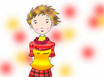 Wallpaper for PC desktop that uses original illustration 「Cute girl picture - Lovely girl &amp;quot;Red iris&amp;quot;」