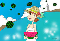 Free Art, Illustrations, Pictures and Images 「Comic illustration - Summer vacation」