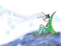 Wallpaper for PC desktop that uses original illustration 「Fairy illustration - Fairy of the nature &amp;quot;Mountains fairy&amp;quot;」