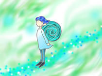 Wallpaper for PC desktop that uses original illustration 「Fairy illustration - Fairy of the nature &amp;quot;Tree leakage day fairy&amp;quot;」