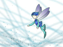 Wallpaper for PC desktop that uses original illustration 「Fairy illustration - Fairy of the nature &amp;quot;Breeze fairy&amp;quot;」