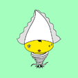 Free original Button, Banner, Icon, Wallpaper 「Image of &amp;quot;Squid chicken cartoon character&amp;quot;」