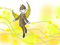 Wallpaper for PC desktop that uses original illustration 「Fairy illustration - Fairy of the nature &amp;quot;Moonlight fairy&amp;quot;」