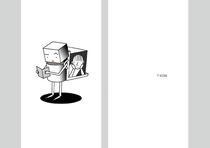Free book jacket design 「Simplicity and easy illustration - Reading of robot」