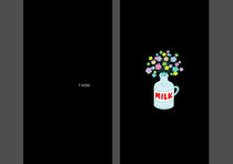 Free book jacket design 「Simplicity and easy illustration - Milk vase」