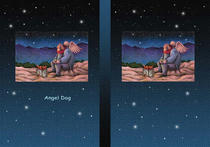 Free book jacket design 「Fairy tale story 「Angel Dog」 - Cold night」