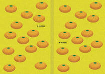 Free book jacket design 「Simple illustration - Mandarin orange 「Yellow」」