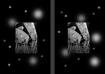 Free book jacket design 「Monochrome illustration (Pencil art) - Fossil pianist」