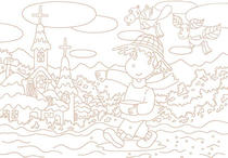 Original coloring pages 「Comic illustration &amp;quot;Fairies' villages&amp;quot; - Fairies who work in field」