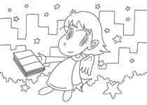 Original coloring pages 「Comic illustration &amp;quot;Cute angel&amp;quot; - It reads if the night comes」