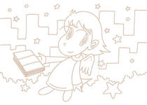 Original coloring pages 「Comic illustration &amp;quot;Cute angel&amp;quot; - It reads if the night comes」