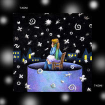 Free iPad wallpapers using original image 「Fantasy illustration - It snows at midnight」