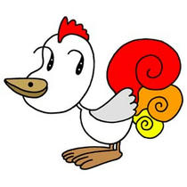 「Strange figure animals cartoon - Funky animal（Chicken）」