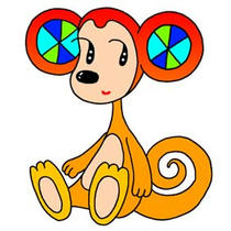 「Strange figure animals cartoon - Funky animal（Monkey）」