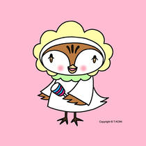 Free iPad wallpapers using cartoon character 「Sparrow baby - Lovely bird」