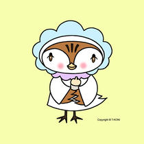 Free iPad wallpapers using cartoon character 「Sparrow baby - I want milk」