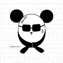 Free iPad wallpapers using cartoon character 「Animal character - Shy person」
