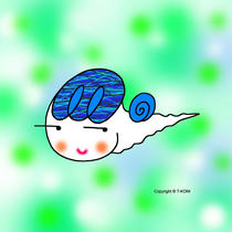Free iPad wallpapers using cartoon character 「Snail character - Cute snail」