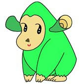  「Strange figure animals cartoon - Funky animal（Gorilla）」