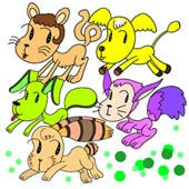 「Strange figure animals cartoon - Funky animal（Funky animals）」