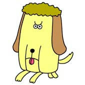 「Pleasant animals cartoon - Big face animal （Bulldog）」