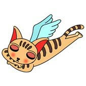 「Lovely cat cartoon - Angel Cat （Sleeping cat）」