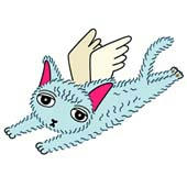 「Lovely cat cartoon - Angel Cat （Persian cat）」