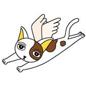  「Lovely cat cartoon - Angel Cat （Tortoiseshell cat）」