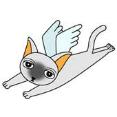 「Lovely cat cartoon - Angel Cat （Siamese cat）」