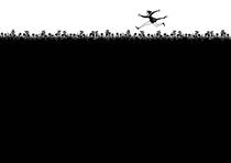 Flower garden, Meadow, Plant, A running man, A jumping man