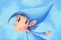 Stock pictures and illustrations 「Fairy, Light-blue, Boy, Cute」