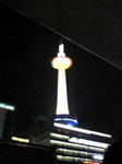 滲んでしまった夜の京都タワー