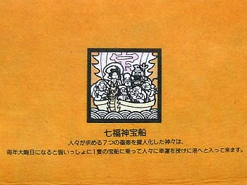 「開運七福神札入れ」の中側上部